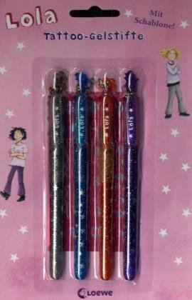 Preisvergleich Produktbild Lola, Tattoo-Glitzer-Gelstifte