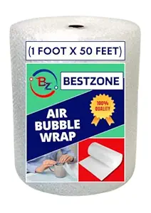 BESTZONE Air Bubble Packing Roll Long Lasting and Cushioning Effect (01 Foot x 50 Feet) 60 GSM Thickness