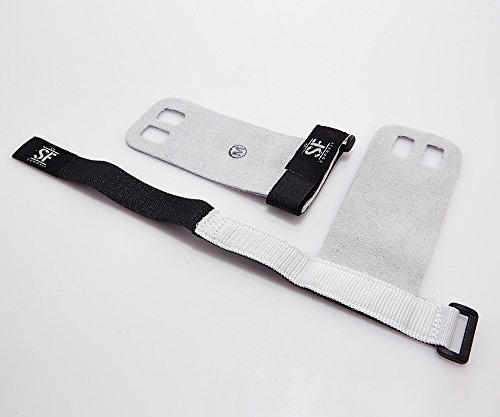 Suprfit Gymnastic Grips | Gymnastik Handschuh | Turn Riemchen | Hand Schutz | Crossfit Turnen Fitness WOD | Leder | Schwarz, Weiß oder Blau | XS bis XL - 3