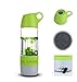 Produktbild SODIAL 2 in 1 Wasserflasche drahtlose Bluetooth Lautsprecher im Freien Indoor tragbare wasserdichte Fahrrad Reiten wiederaufladbare Lautsprecher gruen