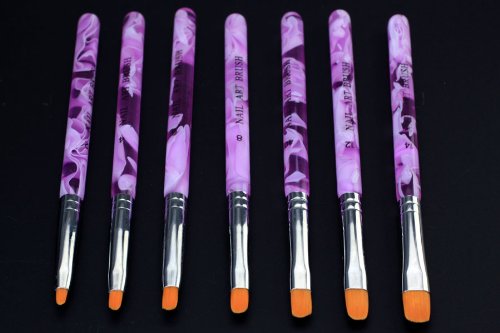7 UV Gel Acryl Nailart Nagel Pinsel Profipinsel Stift Künstlerpinsel Fingernägel - 2