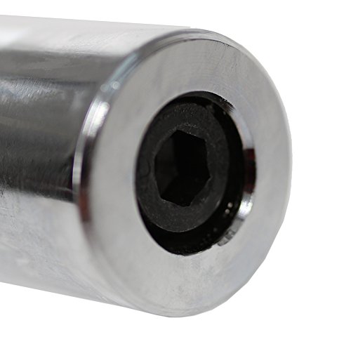 Wettkampf Olympia Langhantelset 220 cm + Scheiben mit Grifflöchern gummiert 50mm 100 KG + Federverschlüsse 50mm C.P. Sports - 4