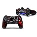 Produktbild Morbuy Design PS4 Schutzfolie Skin Sticker Aufkleber Set styling für Sony Playstation 4 Controller X 1 ( Auch PS4 Slim & PS4 Pro ) (Skull Red)