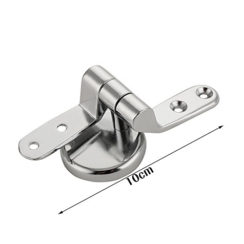 2 Stück Edelstahl Klodeckel Scharniere Ersatzteil für WC-Sitze - 7
