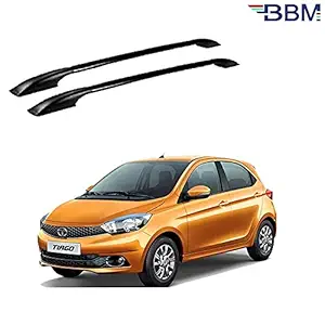 BBM Car Sporty Look Roof Rails Full Black Comes with Durable Material & Adhesive Tape for Tata Tiago