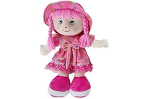 MARUKATSU Muñeca de Trapo bebé niña 22 * 40cm Juguete Suave muñeca Princesa Regalos niñas 0 + Regalos cumpleaños Bautismo Día de San Valentín Navidad Muñeca multicolo (Rosa)