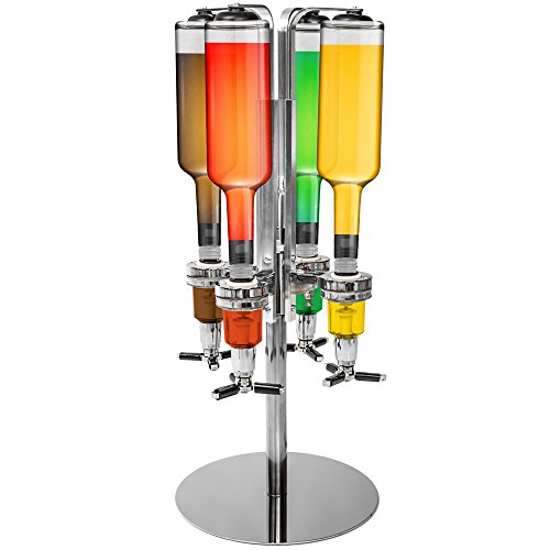 TecTake Getränkeportionierer für 4 Flaschen Bar Butler Tischständer 4cl - 3