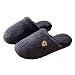 Mens Winter Warm & Cozy Indoor Shoes House Slipper, Navy