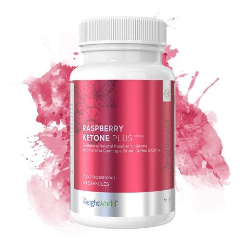 Raspberry Ketone Plus 1000mg - Brucia Grassi - Chetoni di Lampone Dimagranti, Garcinia Cambogia Anti Fame, Caffè Verde - Soppressore Appetito Naturale - Vegan Senza Glutine - 60 Capsule - WeightWorld