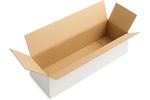 TELECAJAS.COM TELECAJAS | 10 Cajas Jamón y Paletilla - 85x25x16,30 cm Canal Doble Reforzado | Jamonera de Color Blanca | Pack de 10