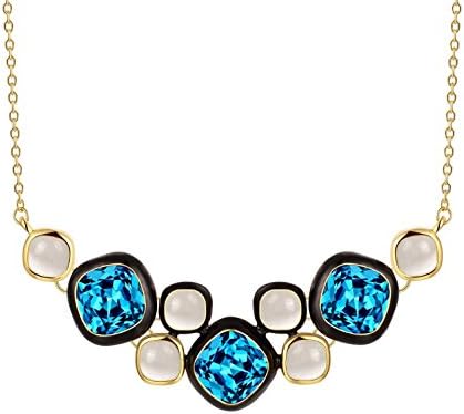 XUHUZI Necklace Pendant Collar A Collar For A Horse Glass Pendant Necklace Classic Personality Square Cat'S Eye Cable Chain Necklace