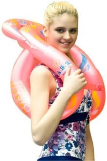 Children's swimming circle life jackets boys swimming laps girls floating rings men's women's shoulders circle swimming laps neck circle learn swimming buoy,L,Pink