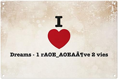 I Love Dreams - 1 rAOE_AOEAÂ¶ve 2 vies decorative wall plaque - ready to hang