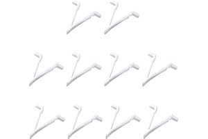 HOVEELUTY Piscine V clip piscine papillon clip Spa Brosse Skimmer Mesh pour fixation Rod Balai à feuilles Brosse Skimmer net blanc 10 Pièces