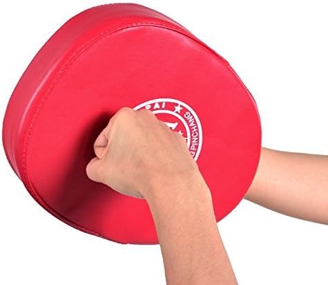 Icetek Sports Boxing Training Mitt Target Focus Punch Pad Gloves, Red