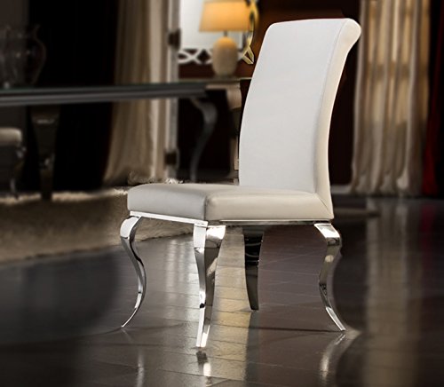 ·BARROQUE· CHAIR, STEEL AND WHITE
