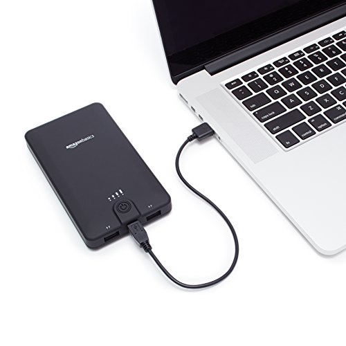 AmazonBasics Powerbank Externes Akkuladegerät, tragbar, 16.100 mAh - 9