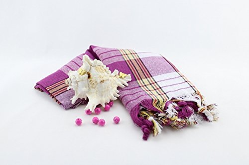 Pestemal Saunatuch Hamamtuch Classic „“Leuchtendes LILA““ von der Marke „my Hamam“ Badetuch Strandtuch Wellness Massage und SPA Tuch - 2