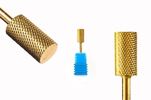 Pro Golden Carbide Barrel Electric Drill File Bit Medium Grit M for Acrylic Nail