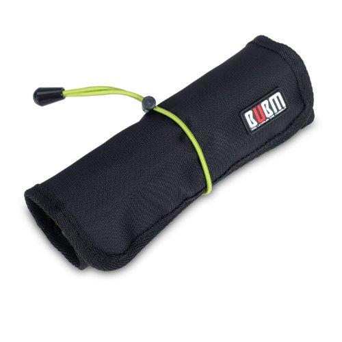 BUBM Wrap Universaltasche Tasche für Zubehör wie Kabel und Stift Organisator (Klein, Schwarz) - 2