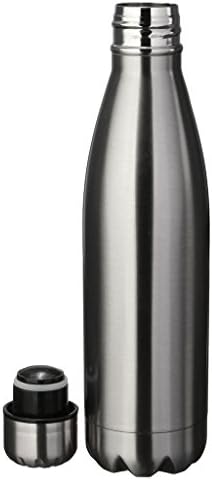 Littlelucifa 17oz Double Wall Vacuum Cool Insulation Stainless Steel Water Bottle Leak- proof and No Sweating Perfect for Summer Outdoor Sports Camping Hiking Cycling - Silver