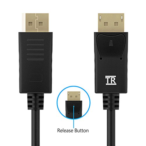 DisplayPort Kabel, TechRise 2-Meter Vergoldet Ultra HD 1080p Displayport auf Displayport (DP v1.2) DP zu DP Audio und Videokabel 4K Auflösung Max - 4