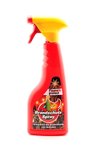 Tronje Flameprotect Brandschutzspray 500ml Brandhemmer Flammenstop für organische Stoffe Hemmt die Ausbreitung von Bränden und Feuer auf Adventskränzen Weihnachtsbäumen 500ml zum Schutz für ca. 6qm - 2