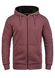 HOCHWERTIG: Bequeme und kuschelige Herren Sweat-Jacke von SOLID aus angenehm weichem und warmen Baumwoll-Material