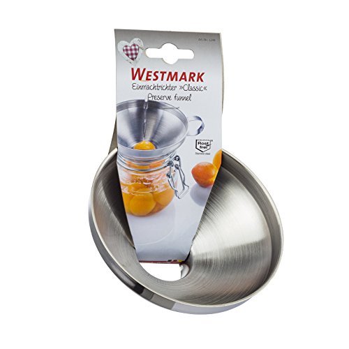Westmark Einmach-/Marmeladentrichter mit langem Einfüllstutzen, Einfüllstutzen-Durchmesser: 3,8 cm, Rostfreier Edelstahl, Silber, 12442270