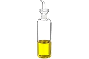 DAMDAM GO Dcasa Aceitera de Cristal Antigoteo para Mesa Cocina 500 ml