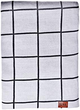 redowl Kids Baby Knitted 100% Wool Rug In Classic Scandinavian Checked Design