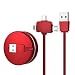 Produktbild MTTLS Einziehbare Multifunktionale Ladekabel USB Schnellladung 3 In 1 Für iPhone X / 8/7 / Ipad/MacBook, Android, Typ-C-Schnittstelle Multi-Kabel,Red
