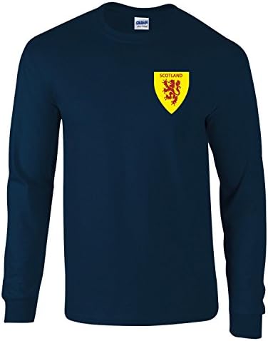 Bags of Nostalgia Retro Scotland International Long Sleeved Football Shirt TShirt,Retro World Cup 1970's Scottish style Old Fashioned Old Skool 1978