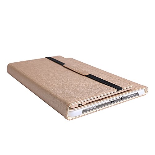 Boriyuan Samsung Galaxy Tab S2 9.7 Bluetooth Tastatur Hülle Keyboard Leder Case Cover mit Alu Bluetooth Tastatur (Deutsche QWERTZ) abnehmbar für Samsung Galaxy Tab S2 9.7″ SM-T810/T815 (Gold) - 2