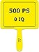 Produktbild "500 PS - 0 IQ" Spruch Schild für's Auto | Lustiges Provokantes Funschild als Ergänzung für Autoaufkleber | Autobahn Scherzartikel Raser Pannenfächer Autoscheibe ADAC Tuning