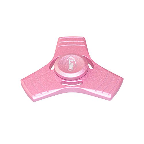Lilbit Prime Tri Fidget Hand Finger Spinner Metal Alloy Stress Relief Toys for Anxiety Autism ADD ADHD Kids/Adults Pink