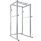 power rack mit latzug Multifunktional: Die robuste Kraftstation ist für vielfältige Übungen geeignet, wie Kniebeugen, Klimmzüge, Bankdrücken und Kreuzheben