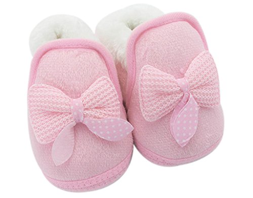 BONAMART ® Baby Newborn Toddler Girl Boy 3D Cartoon Bow Socks Slippers Shoes velvet Cotton 0-12 Months