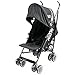 Zeta Citi Stroller Buggy Pushchair - Black (Complete With Footmuff + Raincover)