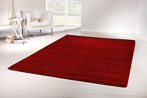 Shaggy Rug High Pile Long Pile Modern Carpet red 200x290cm (6ft 7" x 9ft 6")