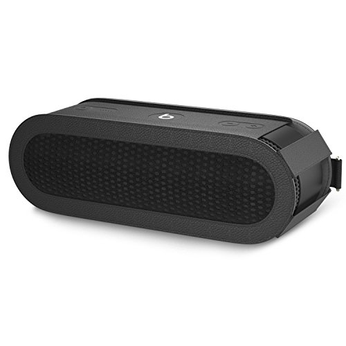 MoKo Beats Pill+ Lautsprecher Schutzbox Schutzhülle, Premium PU Leder Hülle Tragetasche Reisetasche für Beats by Dr. Dre Pill 2 Bluetooth Wireless Lautsprecher, mit Handschlaufe / Karabinerhaken, Schwarz