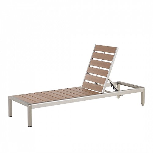 Preisvergleich Produktbild Beliani Gartenliege Kunstholz Braun Nardo