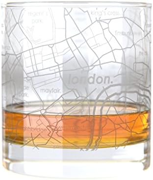 Uncommon Green Etched Whiskey Glass