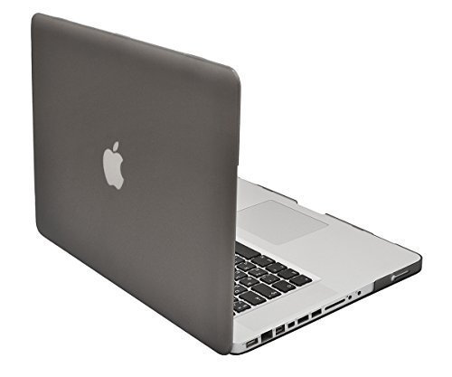 Lilware Smooth Berühren Dünne Matte Hartplastik Schutzhülle Für 15.4" inch MacBook Pro 2nd Generation modelle A1286. Grau / Semi-transparent