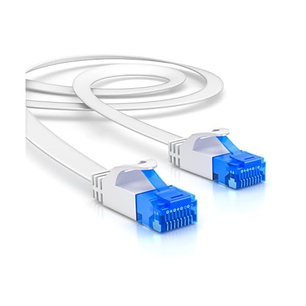 deleyCON 0,25m CAT6 Cable de Red Plano Cable de Cinta de 1,5mm U-UTP RJ45 - Cable de Conexión UUTP para DSL LAN… - Image 3