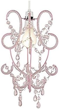 Modern Pink Jewel Beaded Ceiling Pendant Light Shade 60W