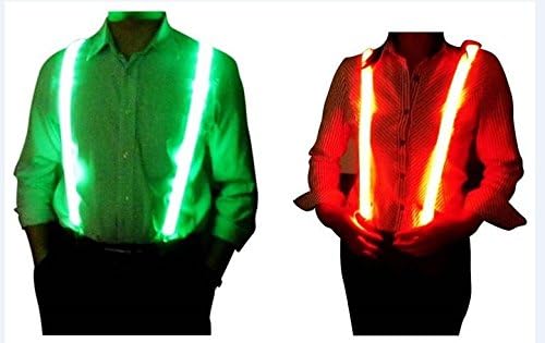 Glovion LED Glow Suspender for Man Outdoor Sport Safety Protector-Green
