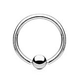 aro ombligo Piercing para Ombligo PunkJewelry Titanio Piercing de ombligo Bcr Anillo - 1,6 mm titanio