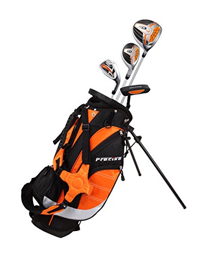 Precise XD-J Junior - Set Completo di Mazze da Golf per Bambini - 3 età Ragazzi e Ragazze - Mano Destra e Sinistra, Orange Ages 3-5, Mano Sinistra