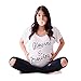 Produktbild Ursing Super süße Schwangere Maternity Damen Umstandsmode T-Shirts mit Brief Gedruckt Schwangerschaft Geschenk Kurzarm Tops lose T-Shirt Bluse Umstandsmode Umstandsshirt Umstandstop (L, Weiß)